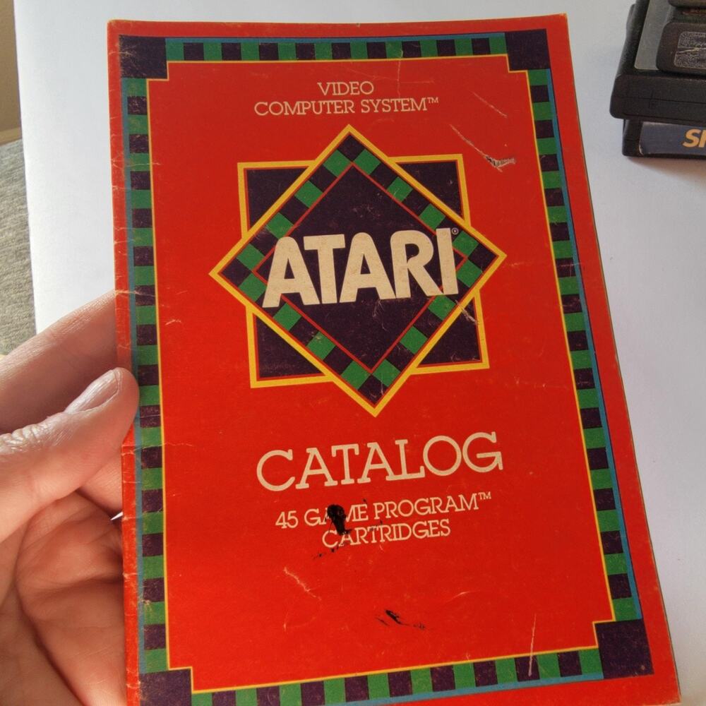 Atari Video Computer System Catalog Booklet 45 Game Program Cartridges